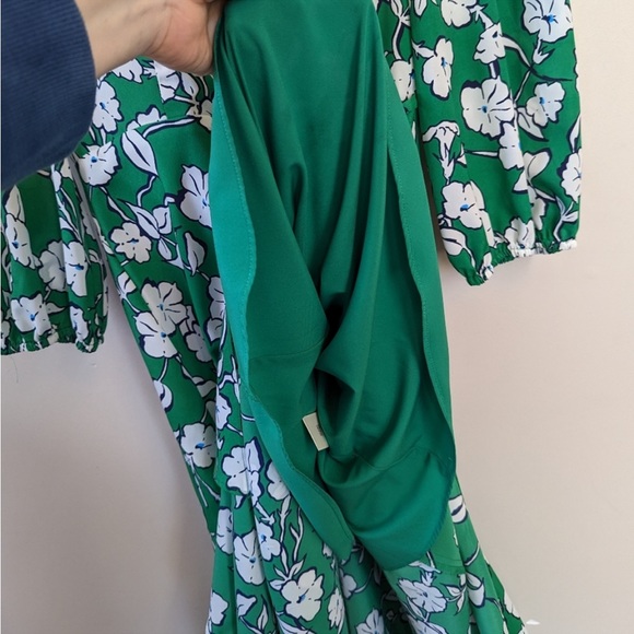 Eliza J Green Floral Faux Wrap Midi Dress - Picture 10 of 15